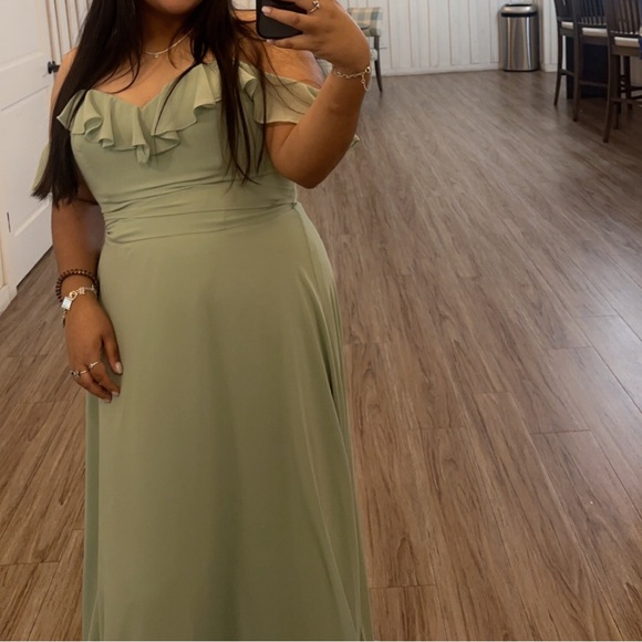 Sage Green Bridesmaid Dress - Picture 2 of 3